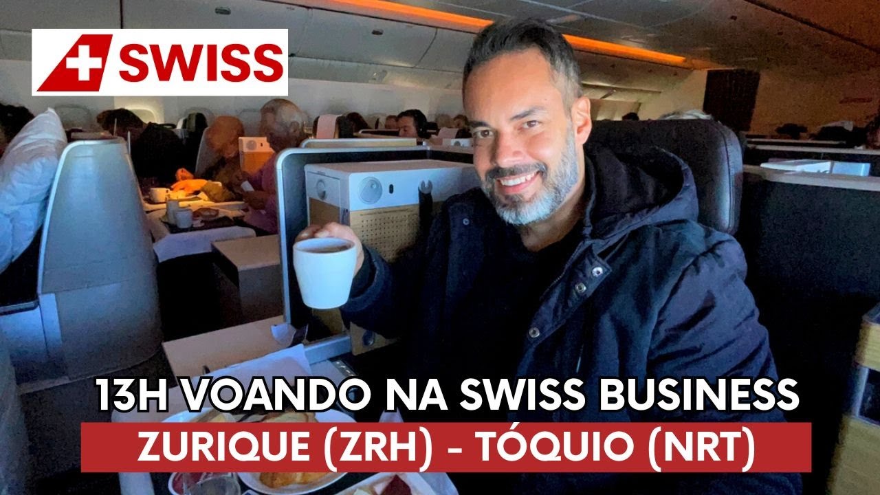 Como é voar na CLASSE EXECUTIVA da SWISS AIRLINES de ZURIQUE para TÓQUIO no Boeing 777-300ER.