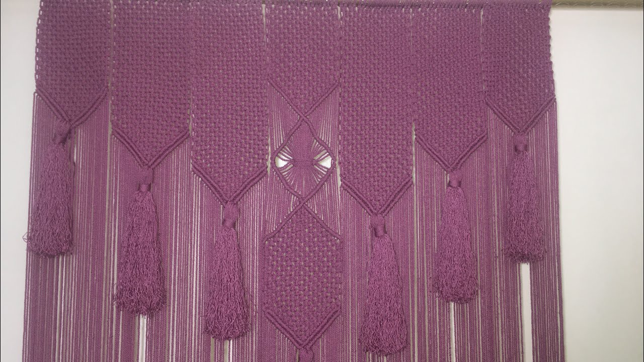 HOW TO MAKE A MACRAME CURTIAN _ طريقة عمل ستارة بالمكرمية