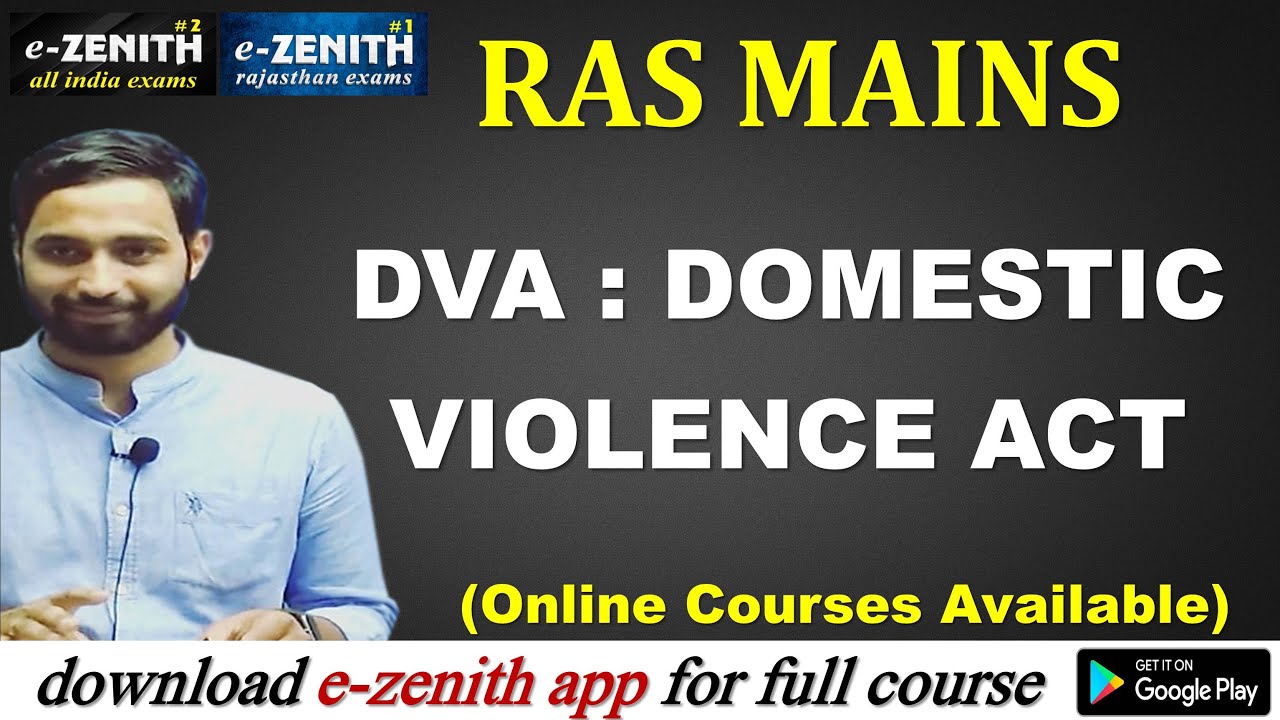 RAS MAINS LAW | DVA : DOMESTIC VIOLENCE ACT | Amit Sir | Zenith Education