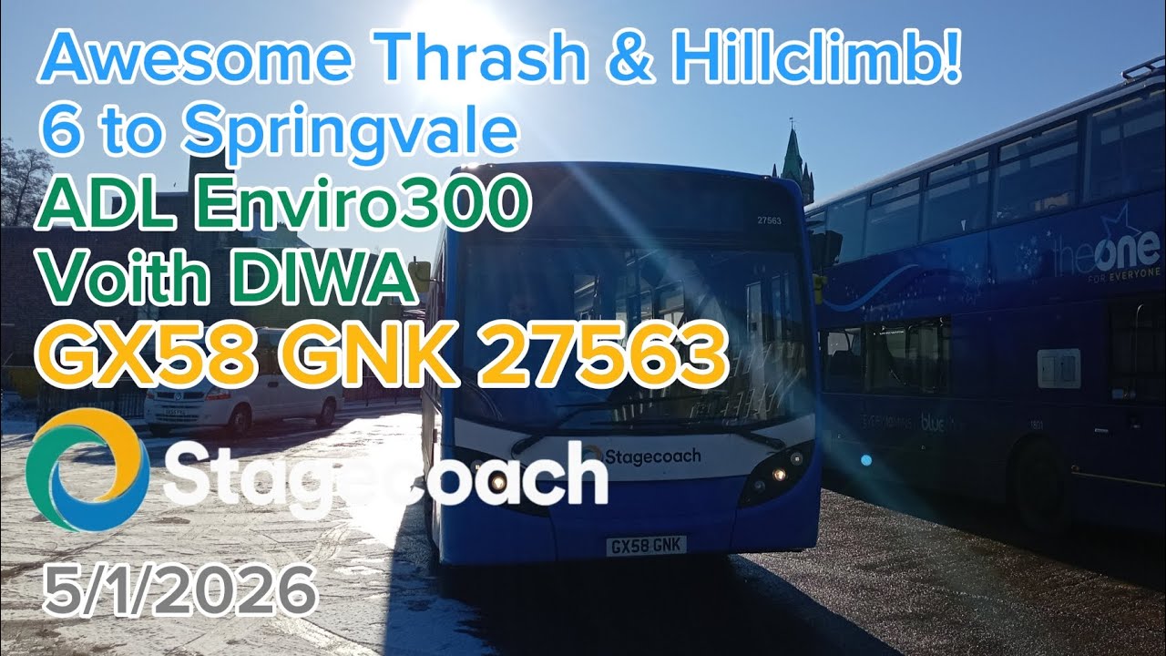 Awesome Kickdown w/ Hillclimb + Turbo Leak!! | ADL Enviro300 Voith | GX58 GNK 27563 | 5/1/2026