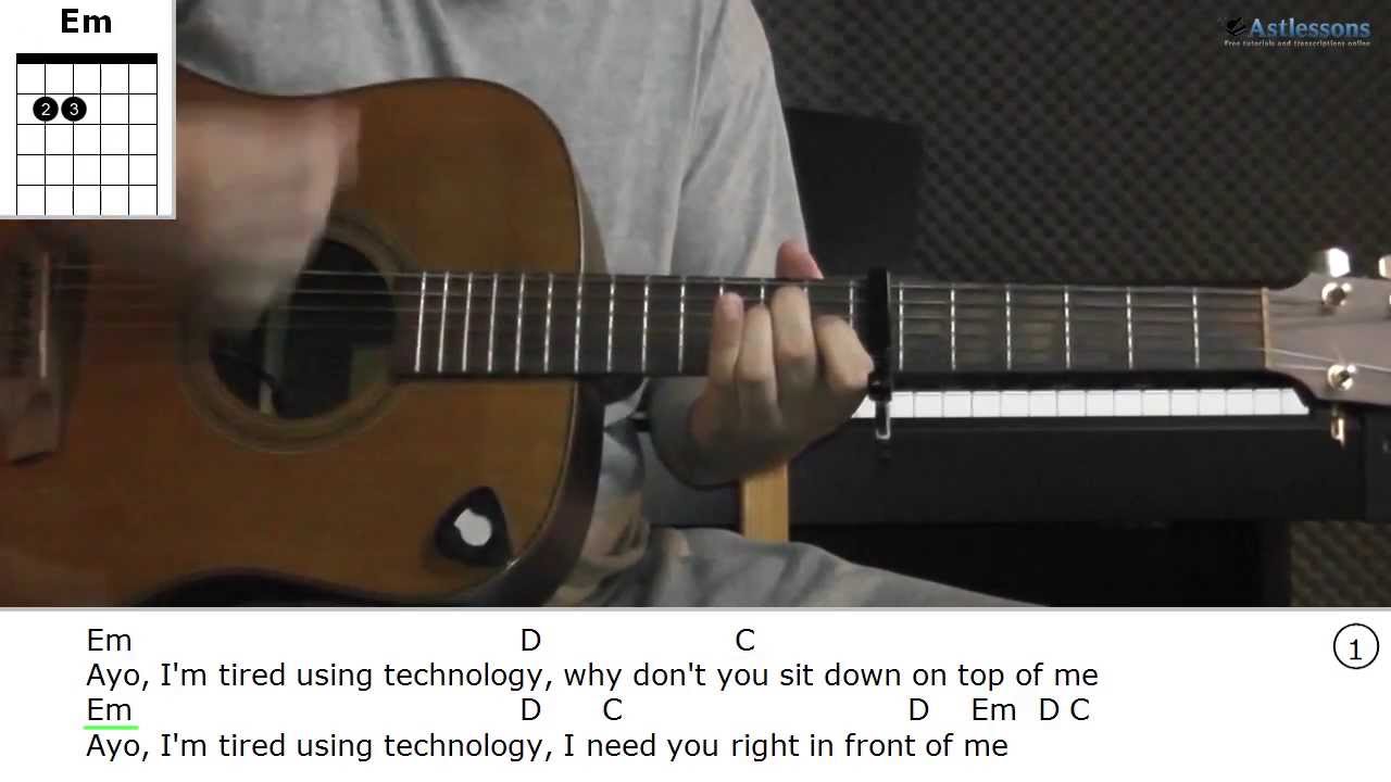 How to play Ayo Technology with Milow (Guitar lesson)