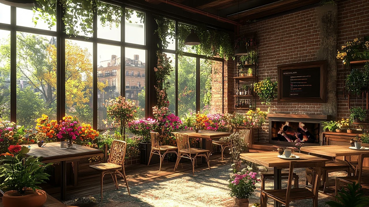Bright Café Jazz 🌸 Light Instrumental Jazz Music for Calm Focus and Happy Mood