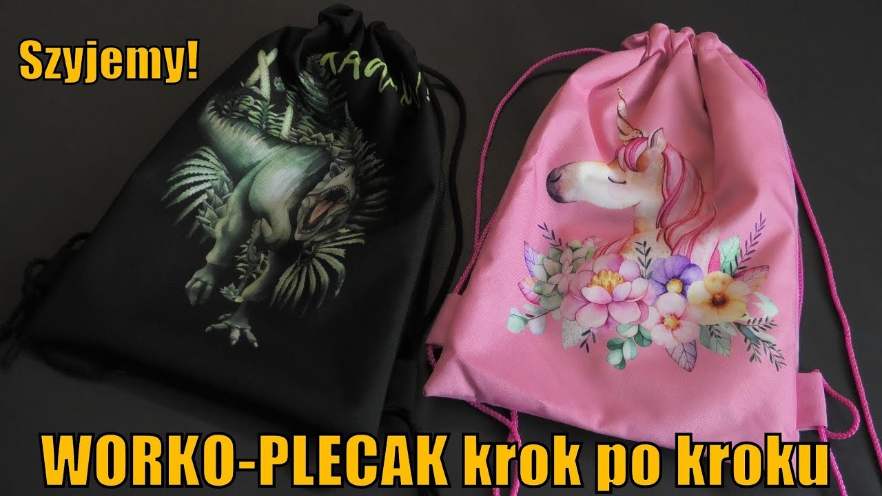 Jak uszyć WORKO PLECAK - krok po kroku - Prezent dla chlopca