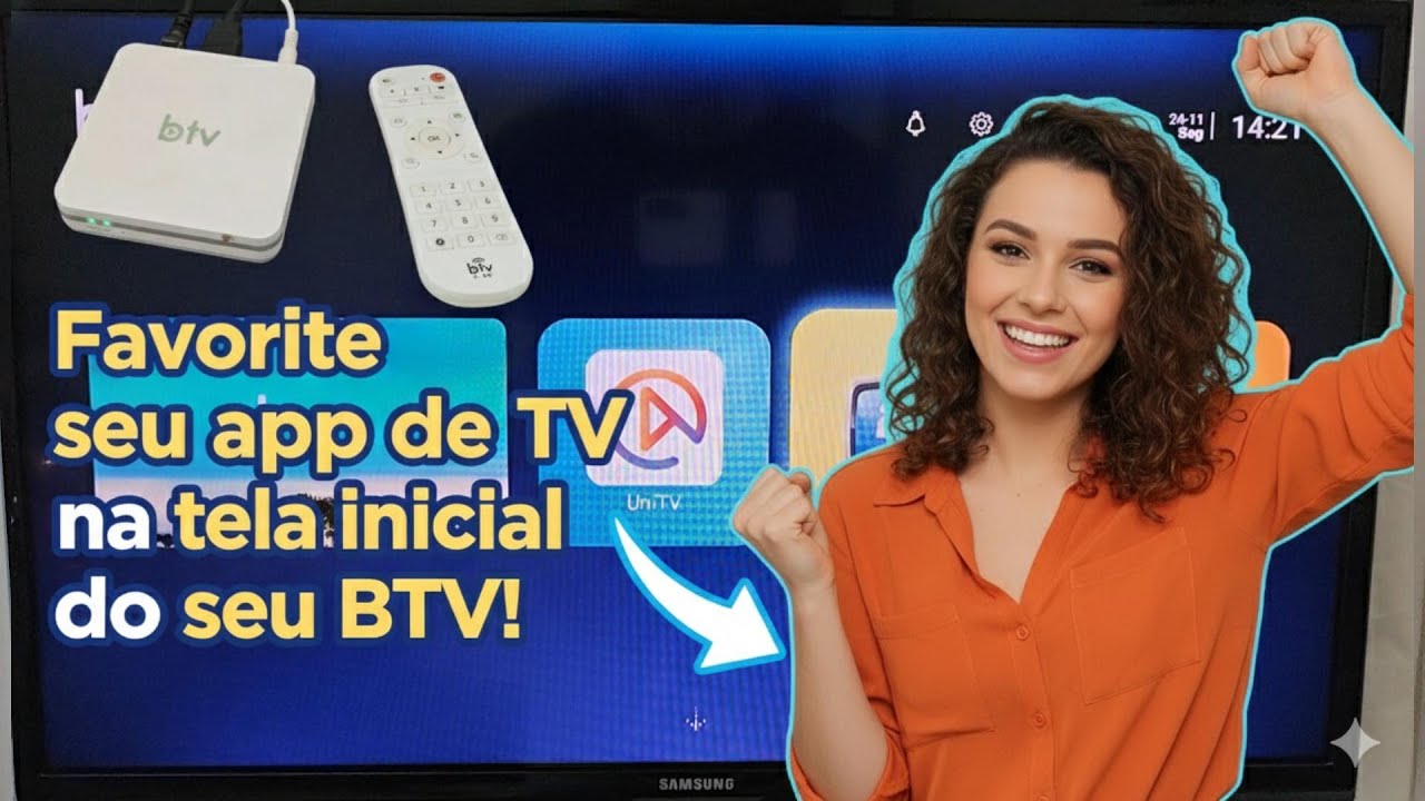 Favorite seu app de TV na tela inicial do seu BTV