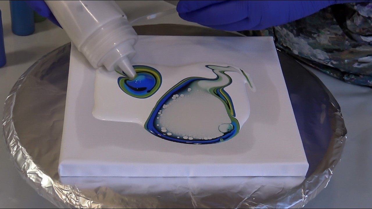 Simplicity ~ Paint Injection Technique ~ Acrylic Pour Painting