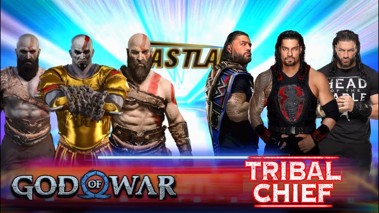Can God Of War Kratos Defeat Tribal Chief Roman Reigns WWE 2K22