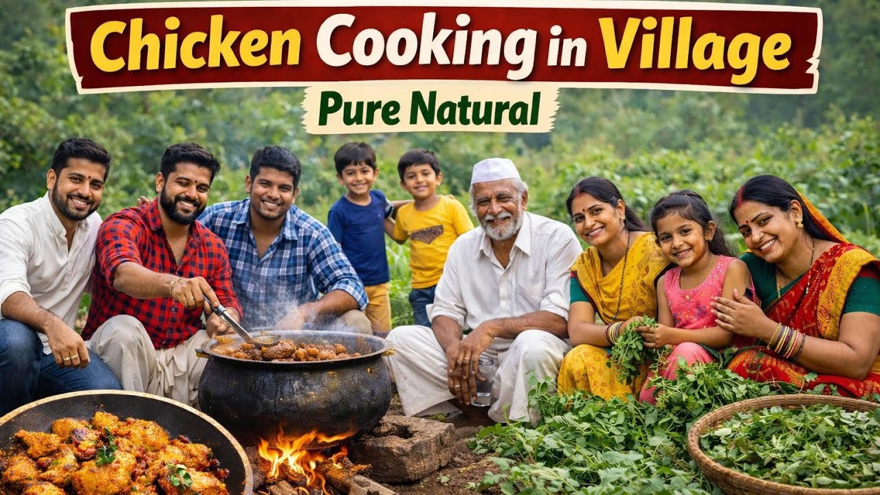 Chicken Cooking in Village Recipe Video | Pure Natural  | #chickenrecipe #farmlife #funny