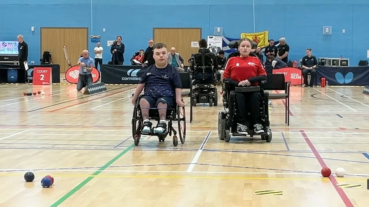UK Boccia Championships 26.11.2023. ½ Final 407 Sophie Newnham vs. 405 Tyler McLelland (BC4)