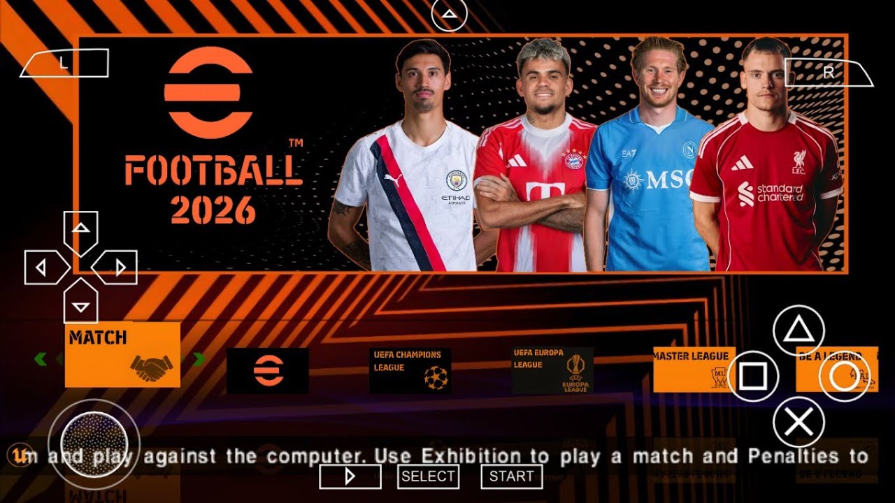 eFootball PES 2026 PPSSPP Android Offline PS5 Camera PES 2026 HD Graphics New Kits 25/26& Transfers