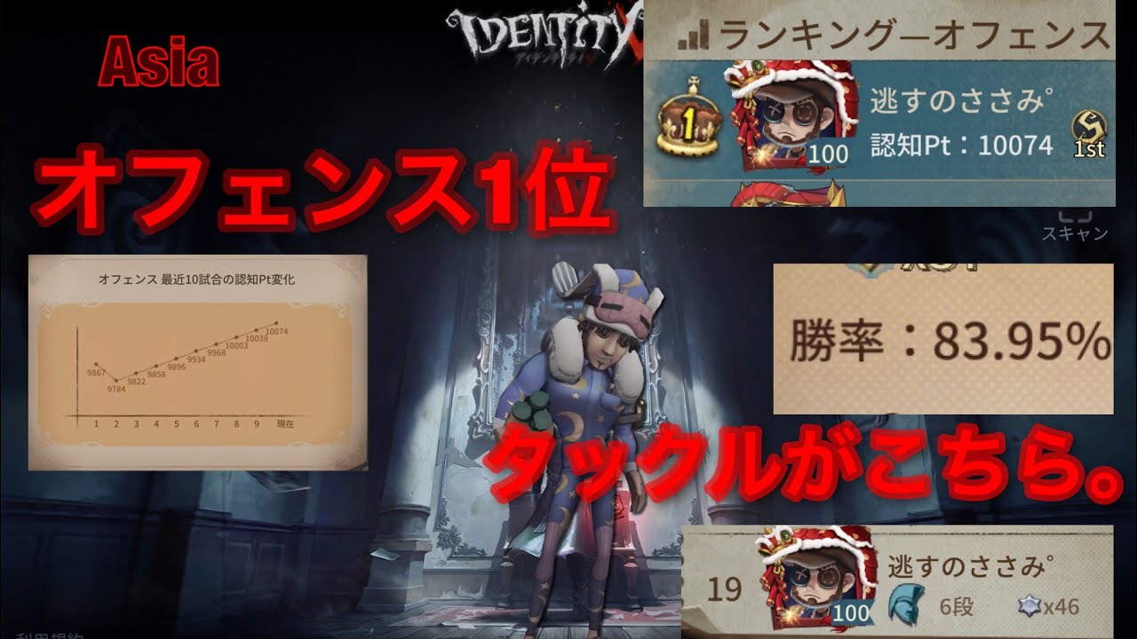【第五人格】オフェンス1位 Asia 1st Forward  タックル集