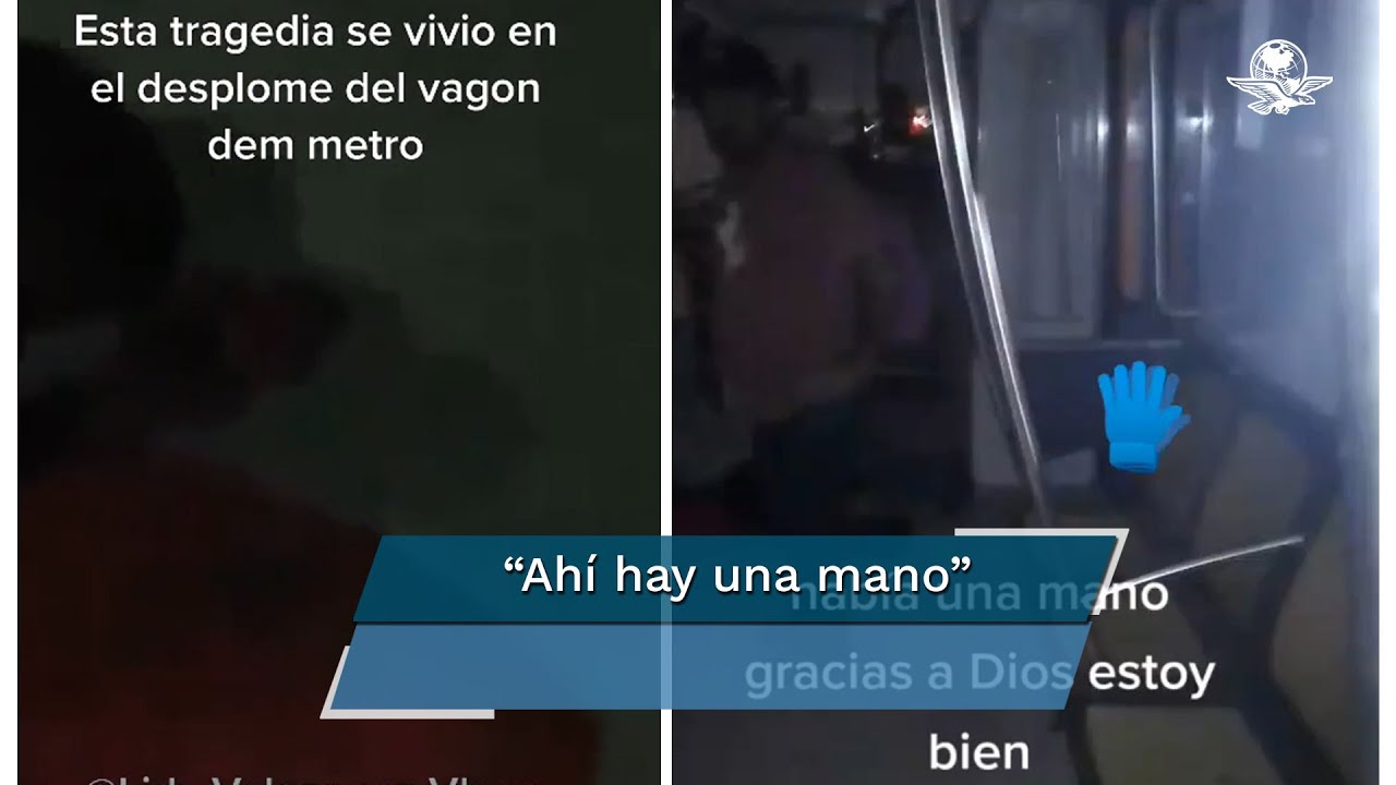 Revelan videos desde adentro del Metro que colapsó; documentan aterrador momento