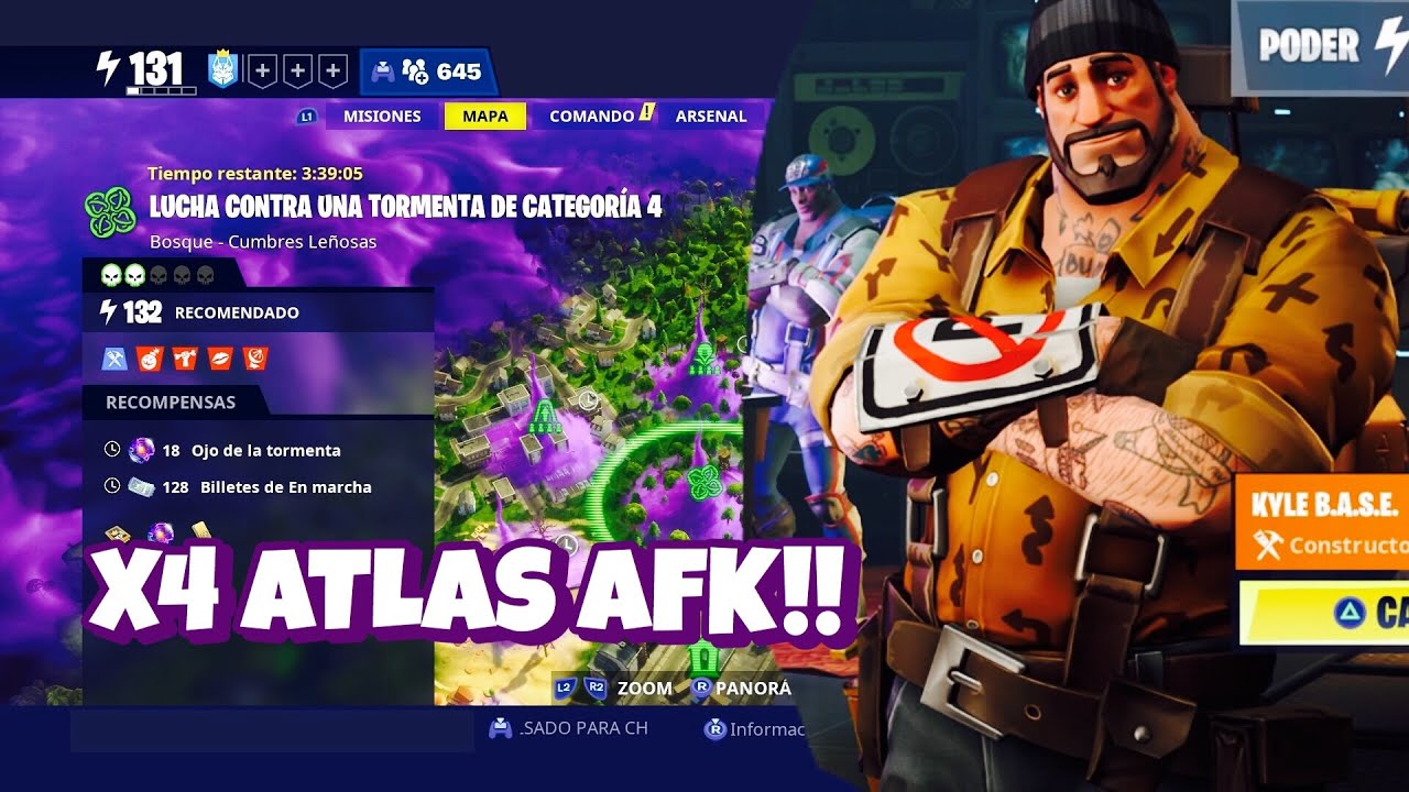 LUCHA CONTRA LA TORMENTA X4 ATLAS - Como completarlo AFK - Fortnite Salvar el Mundo
