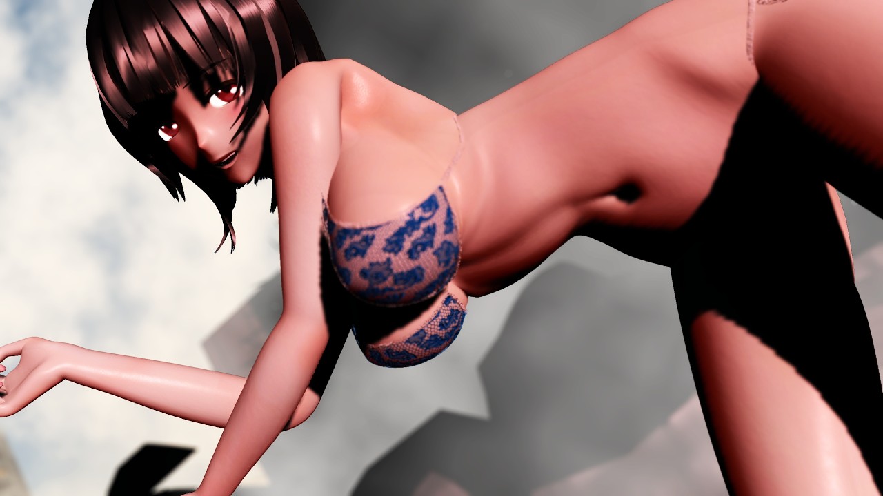 【MMD艦これ】高雄さん（水着）が露天温泉でウナギと一緒に「Gimme×Gimme」リメイク【エフェクトメイキング（sdPBR480等）設定配布】