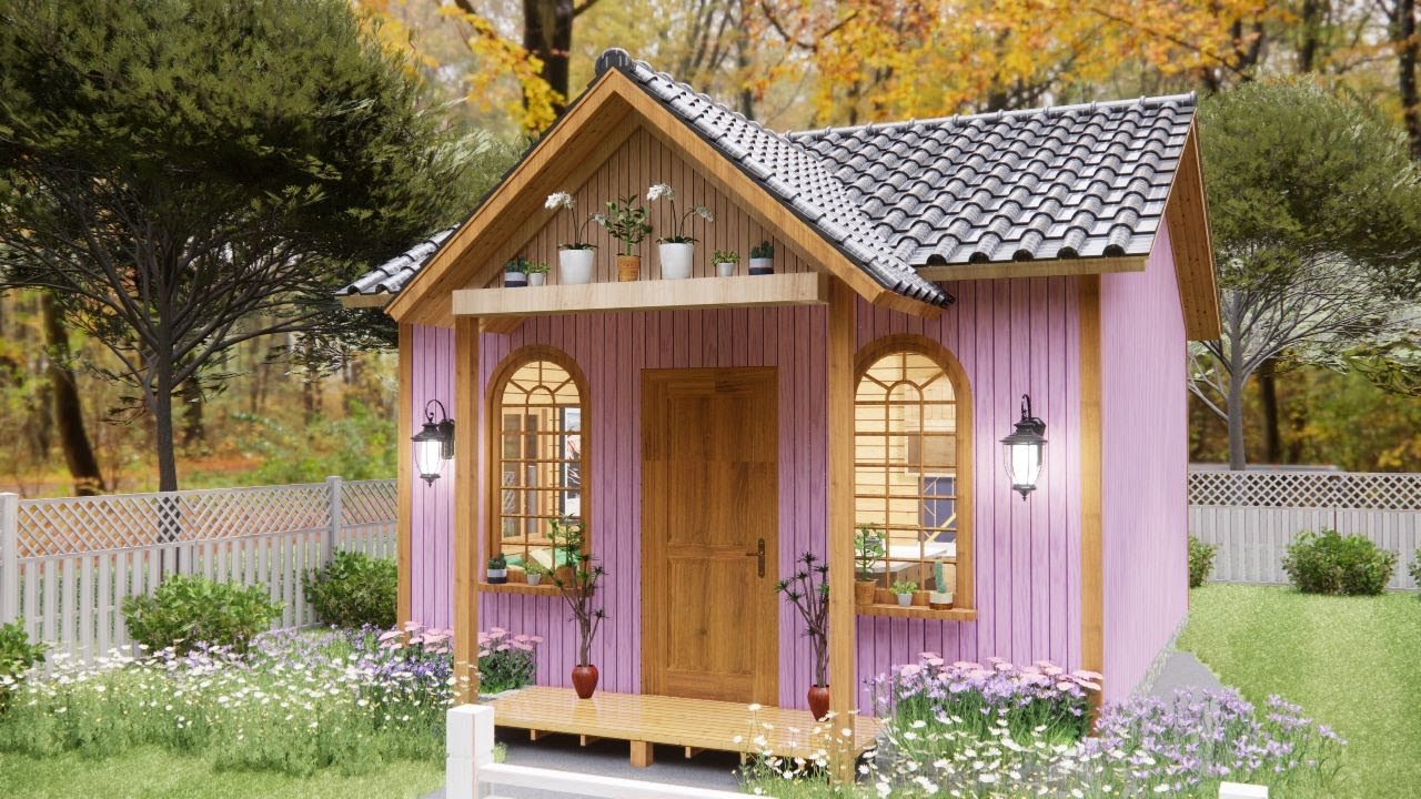 Most Beauty Small house design 16' x 19' Ft