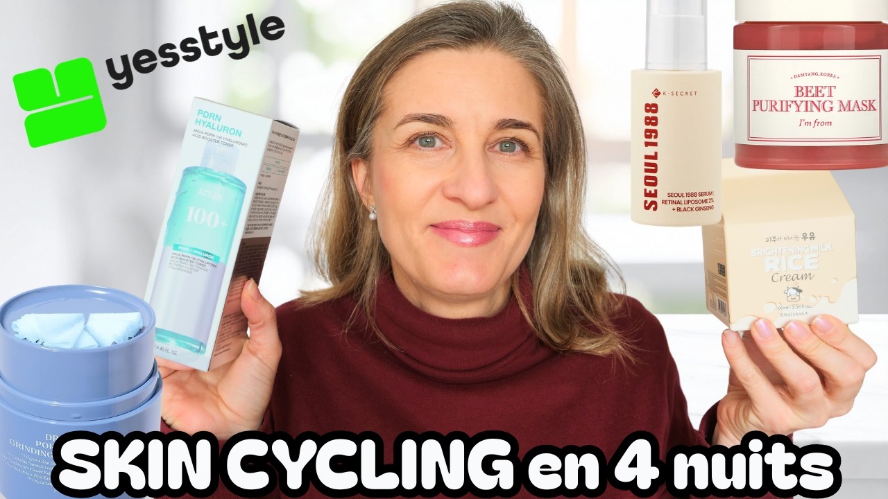 UN RESET DE LA PEAU avec LE SKIN CYCLING de YESSTYLE en 4 nuits✨PDRN, RETINAL@YesStyle