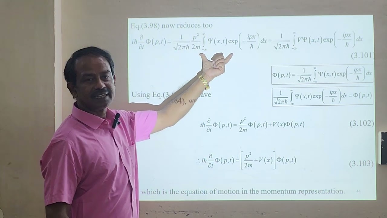 New L.3.3 Quantum Mechanics - Coordinate and momentum representations -Equation of motion (Part.2)