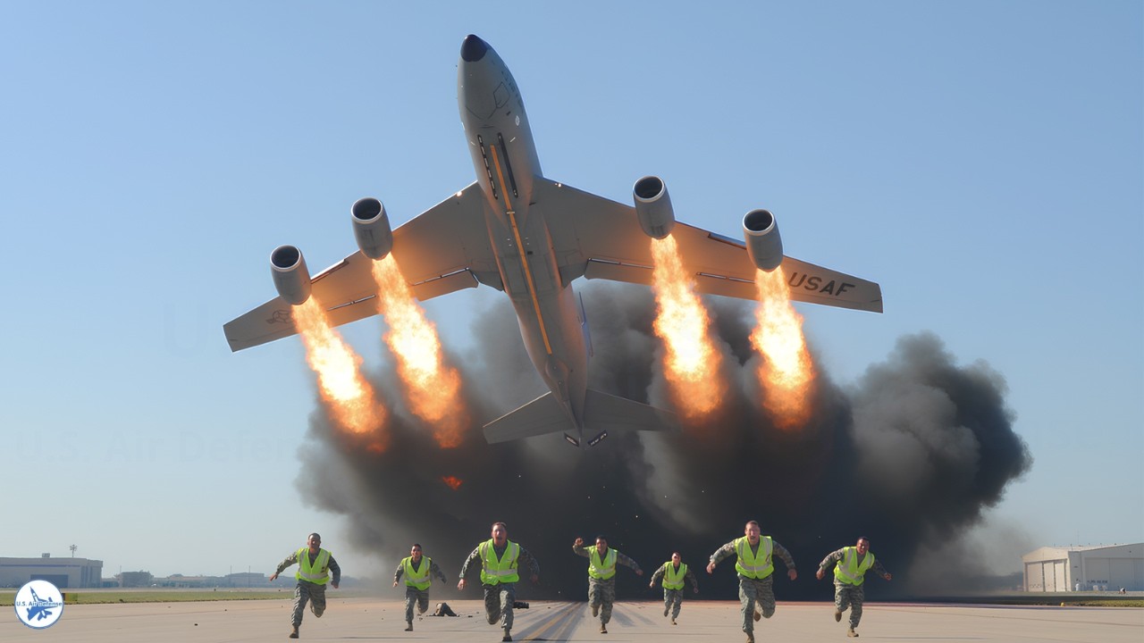 Insane of US Air Force KC-135 Pilot Rush to Support B-52s in Middle Eastern Skies