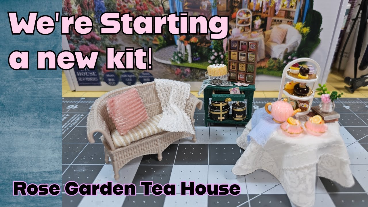 Unboxing the Rose Garden Tea House Miniature Kit!  #miniatures #dollhouse #crafts