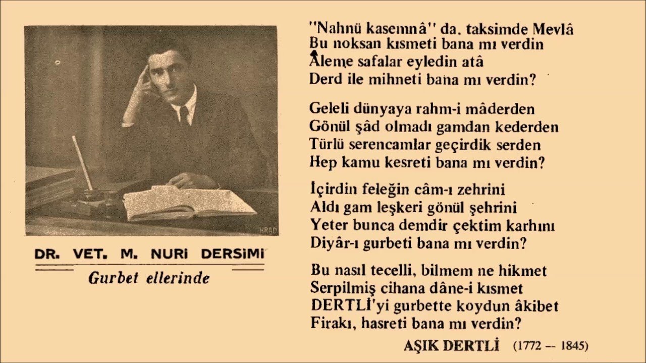 Dr.Nuri Dersim&icirc;  - Aşık Dertli  - Diyar-ı Gurbet