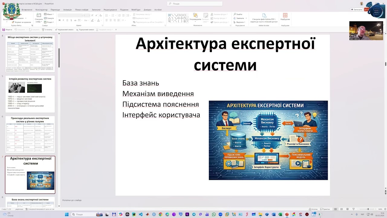 Лекція | Експертні системи в комп’ютерних системах штучного інтелекту
