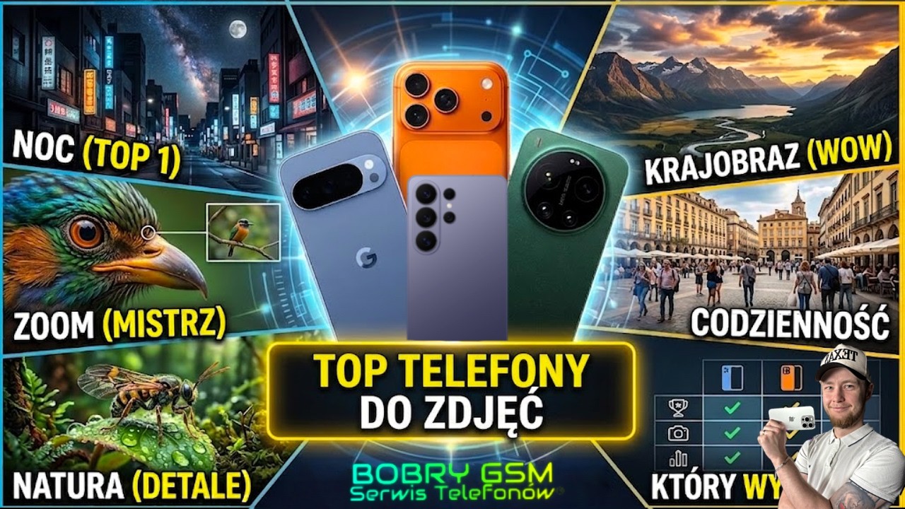 Najlepszy telefon do zdjęć i wideo - noc, zoom, natura, krajobraz. Ranking 2026