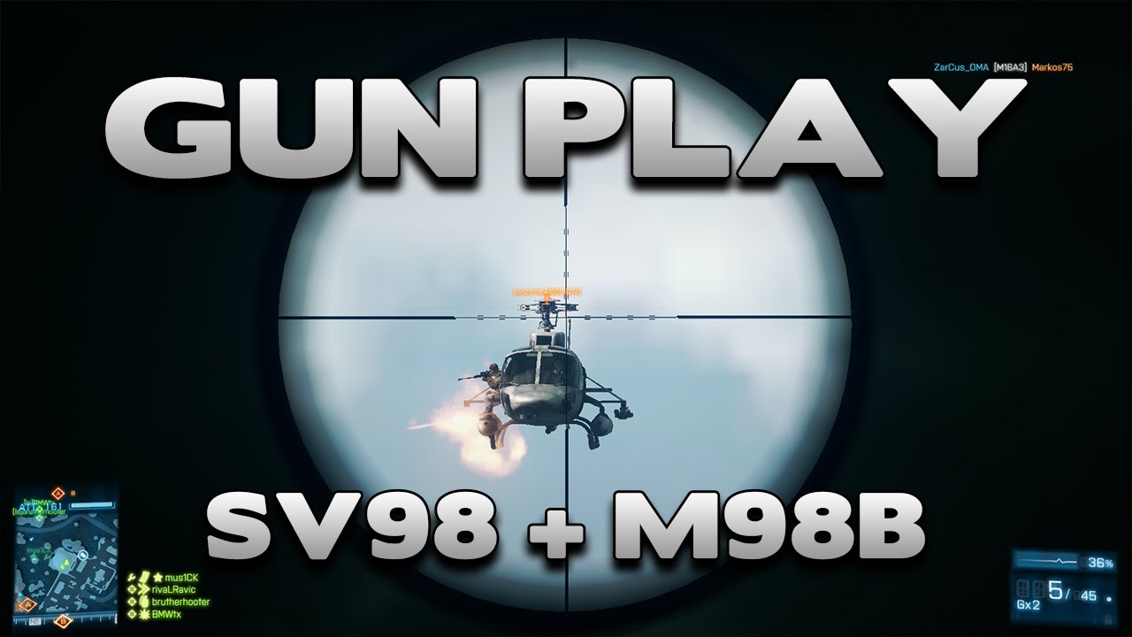 Battlefield 3 Gun Play : SV98 + M98B