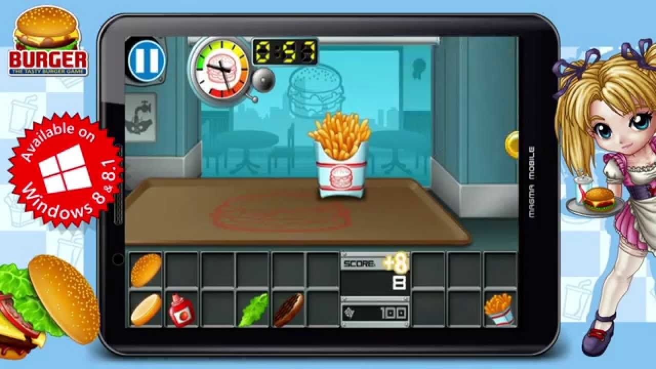 Burger is now available on Windows 8 & 8.1 ! - Magma Mobile Game
