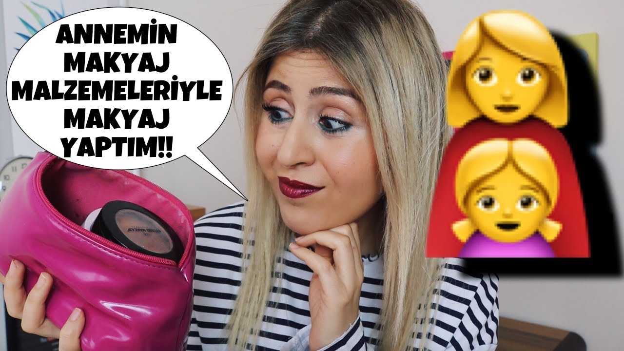 Annemin Makyaj Malzemeleriyle Makyaj Yaptım!