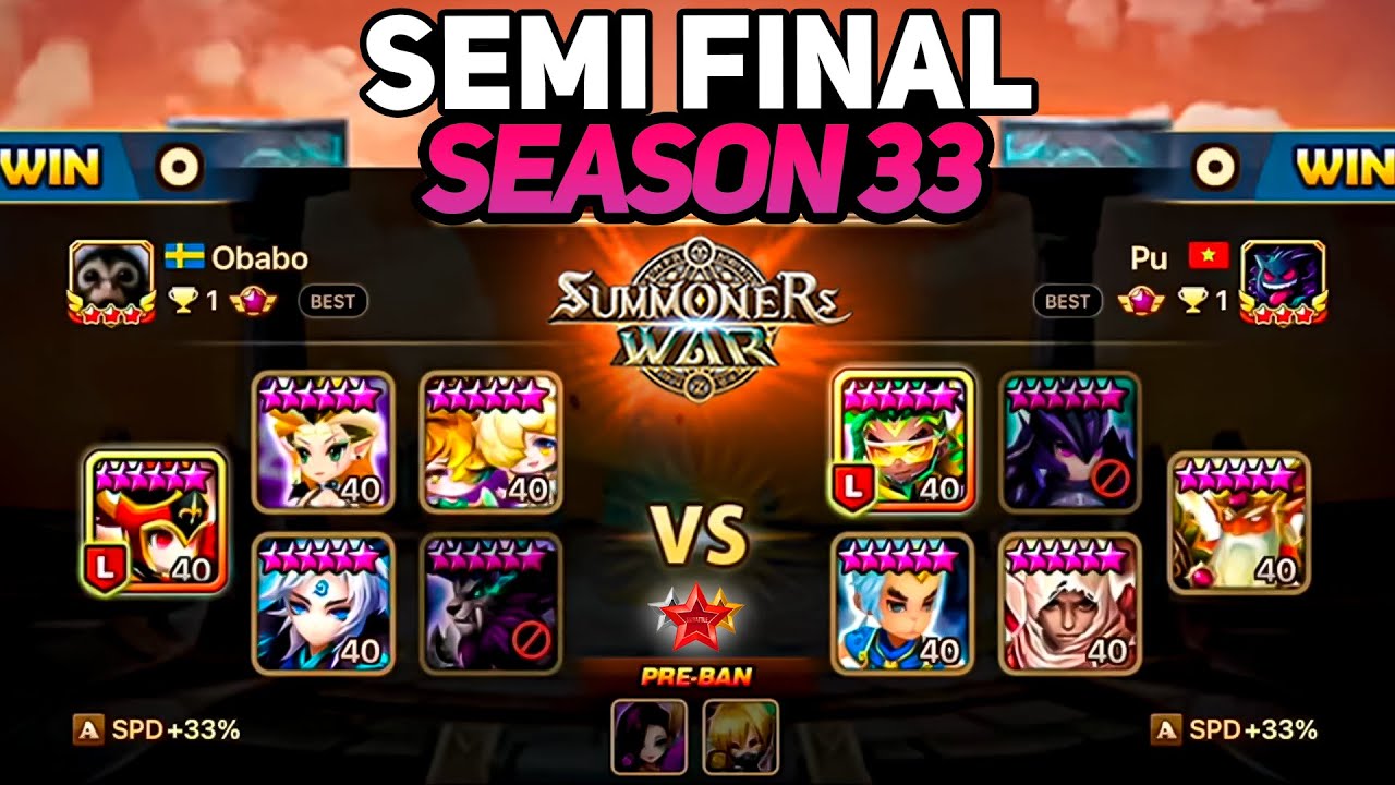 OBABO vs PU (BO5) | SEMI FINAL | Legend Tournament Season 33 - Summoners War