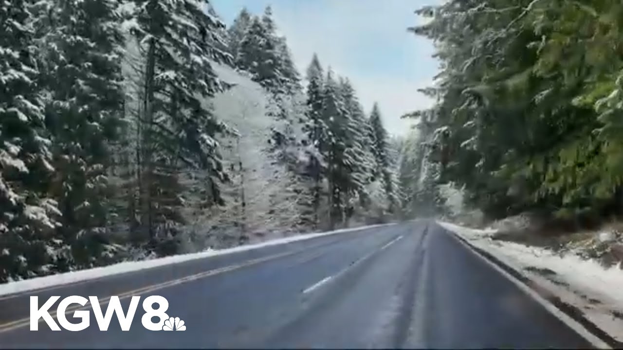 Snow hits Oregon Coast Range