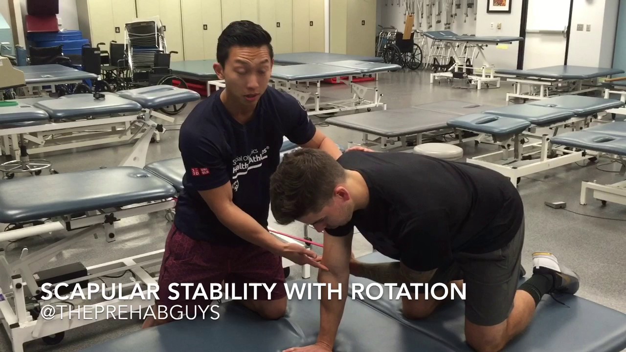 Scapular stability with thoracic rotation