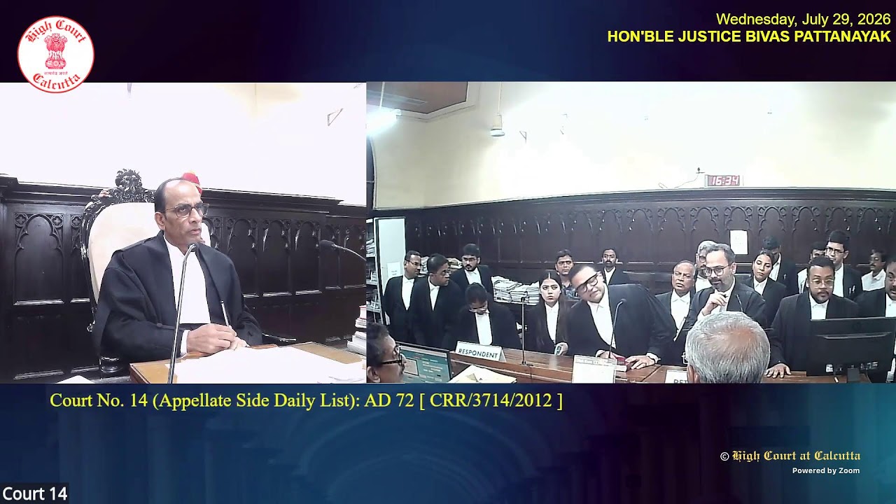 29 July 2026 | Court No.14 | Live Streaming of the Court proceedings.