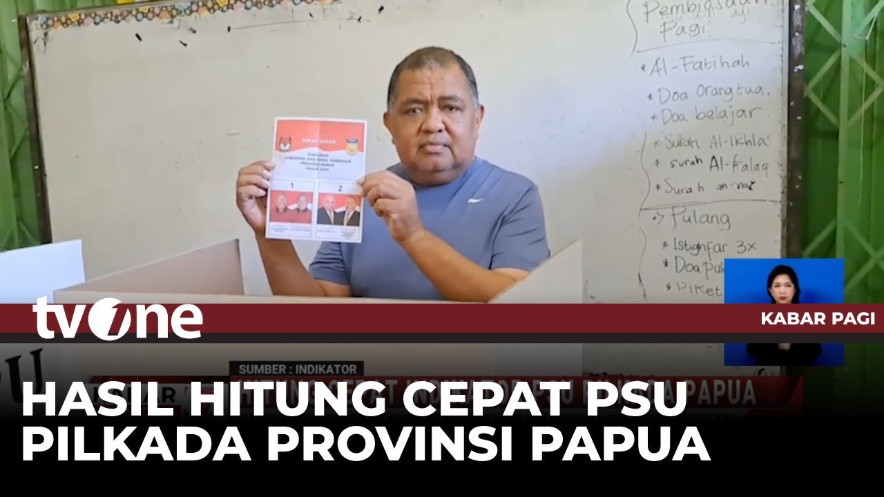Paslon Nomor Urut 2 Pilgub Papua Duduki Posisi Teratas Hasil Quick Count | Kabar Pagi tvOne