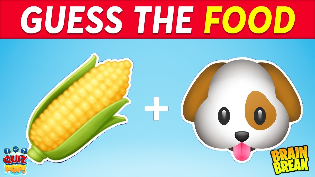 Can You Guess The Food By Emoji?  🍔🍩 | Food Emoji Quiz | Brain Break