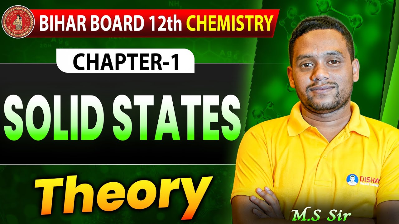 12th Chemistry Chapter 1 Solid State | Chemistry Class 12 Chapter 1 Bihar Board | Class 12 Chemistry