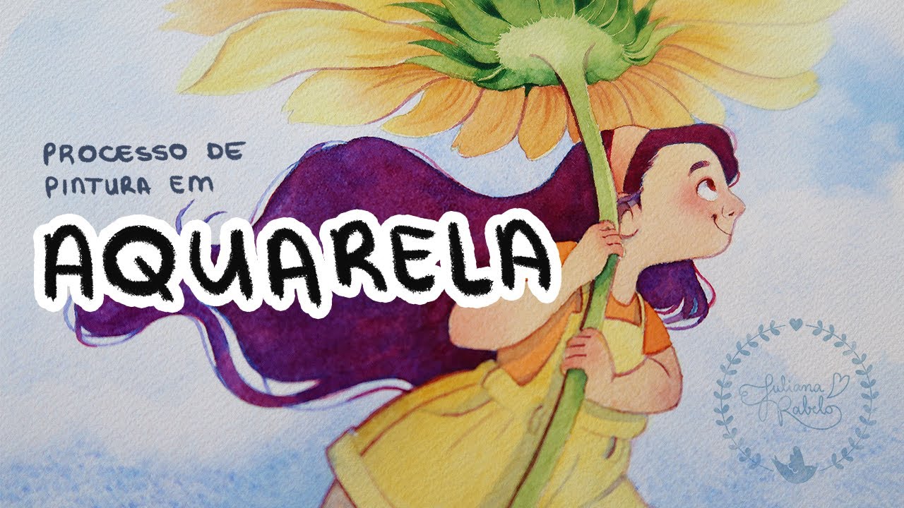 processo de pintura em aquarela 🌻