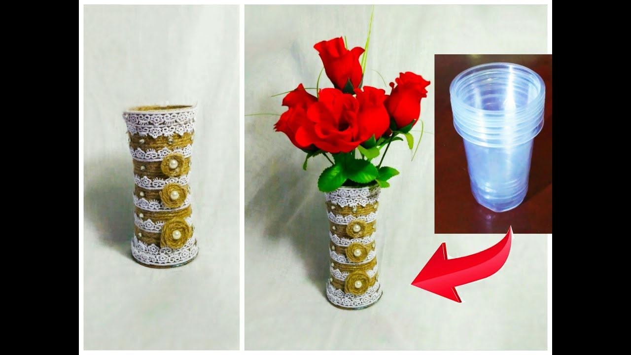 DIY/Flower Pot from Disposable Plastic Glass