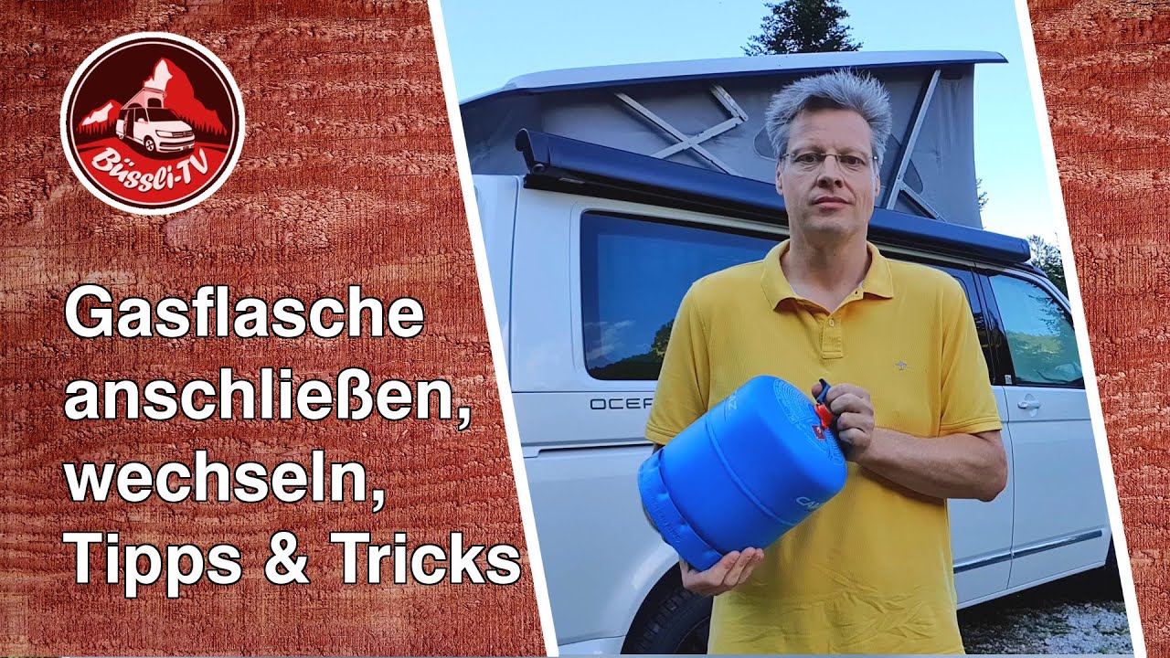Gas und rund um die Gasflasche im Büssli | Grundlagen für Neulinge | VW T6 California | #BüssliTV