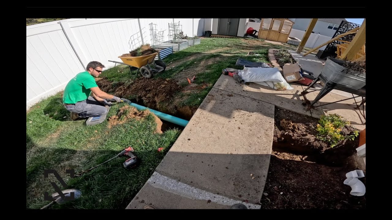 How to Get a Drain Pipe Under a Sidewalk