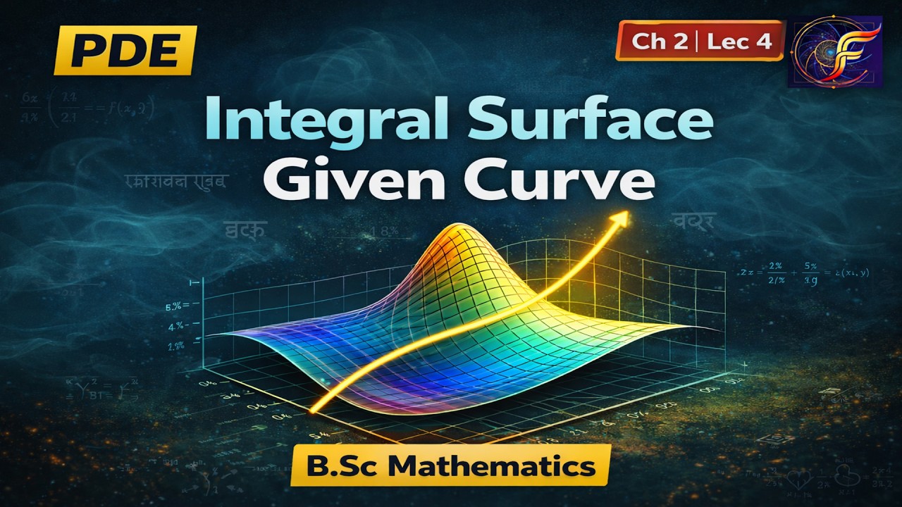 Lecture 4: Integral Surface Passing Through a Given Curve | BSc Maths in Hindi