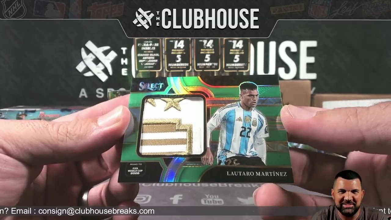 Хобби-кейс Panini Select World Cup Soccer 2025-26, гибридная серийная нумерация, групповой брейк ...