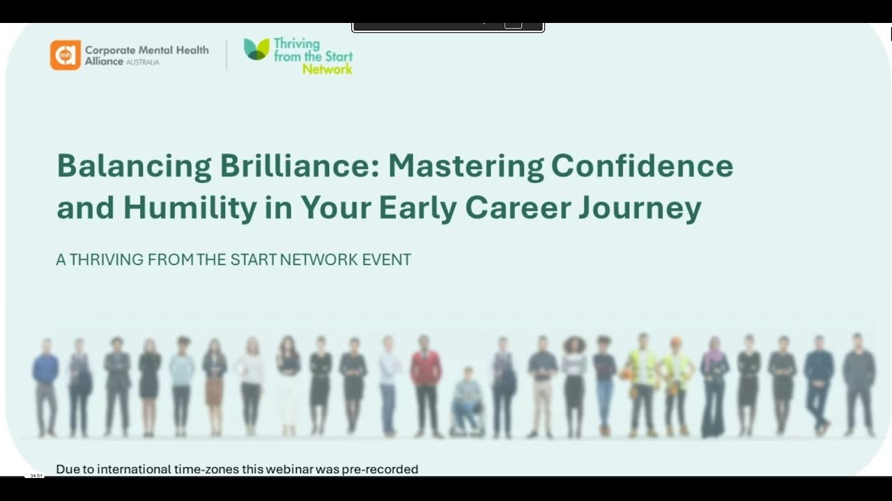 [Early Career] Balancing Brilliance: Mastering Confidence and Humility in your Early Career Journey