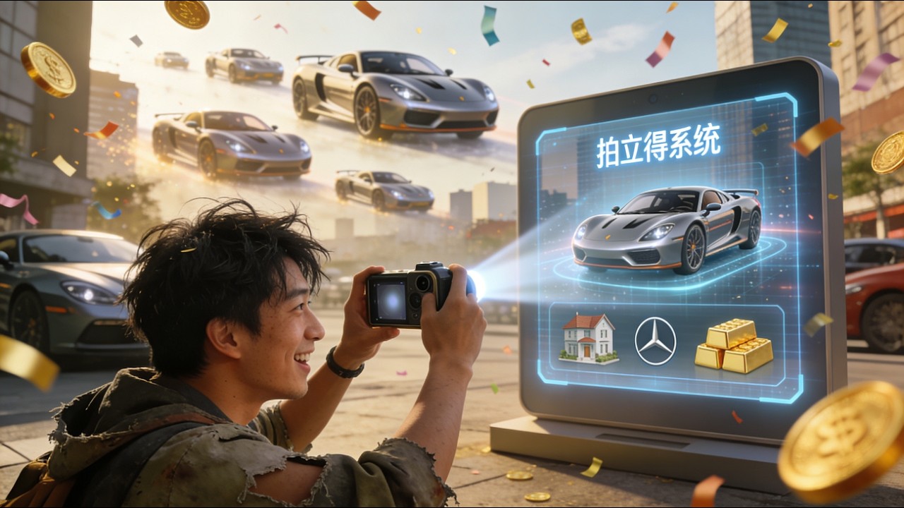 【完結】🔥 跑車、別墅拍立得？窮小子用神祕手機拍照得萬物，發家致富！！