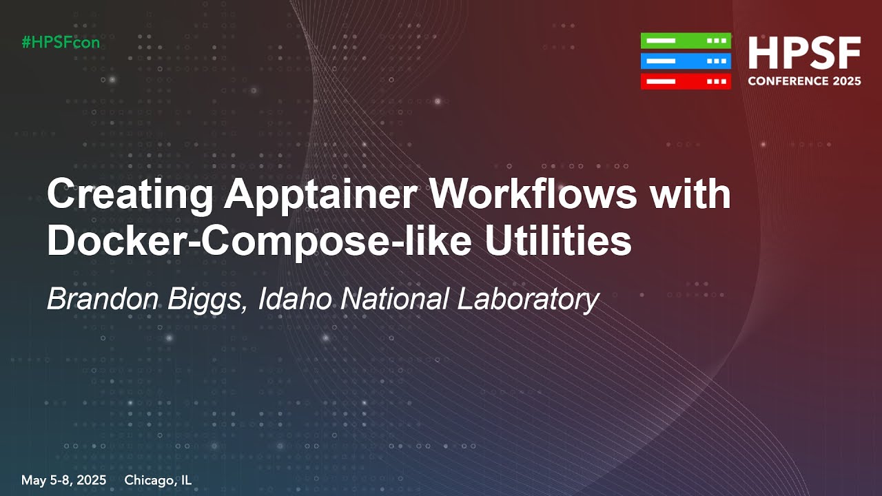 Creating Apptainer Workflows with Docker-Compose-like Utilities - Brandon Biggs