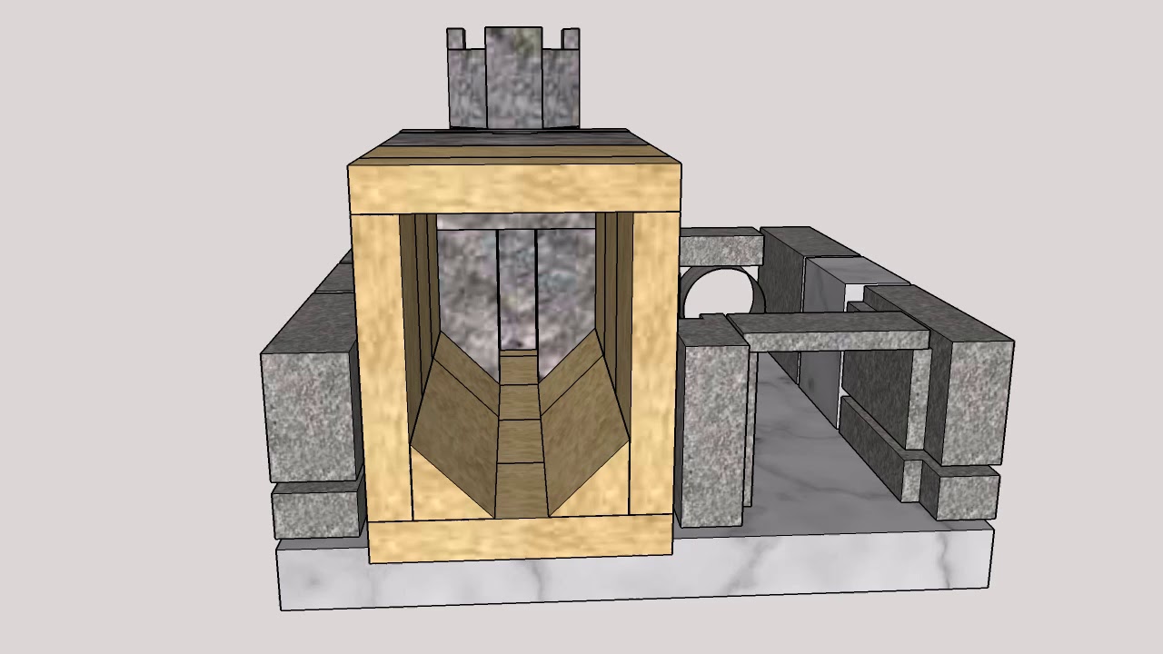 3D animation of building up the Batch Rocket Stove
