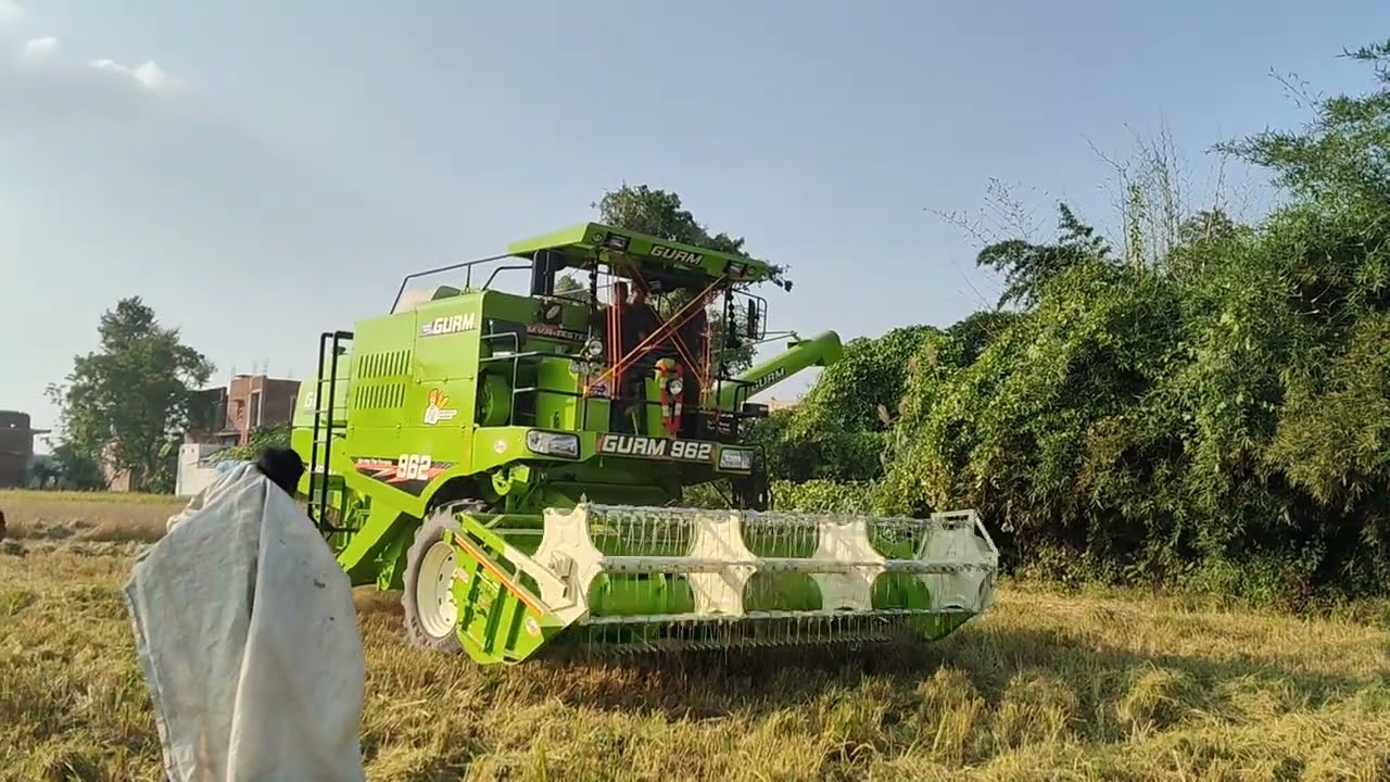 Gurm962 new model combine harvester 2025 #trendingvideo #automobile #agriculture #farming #growth