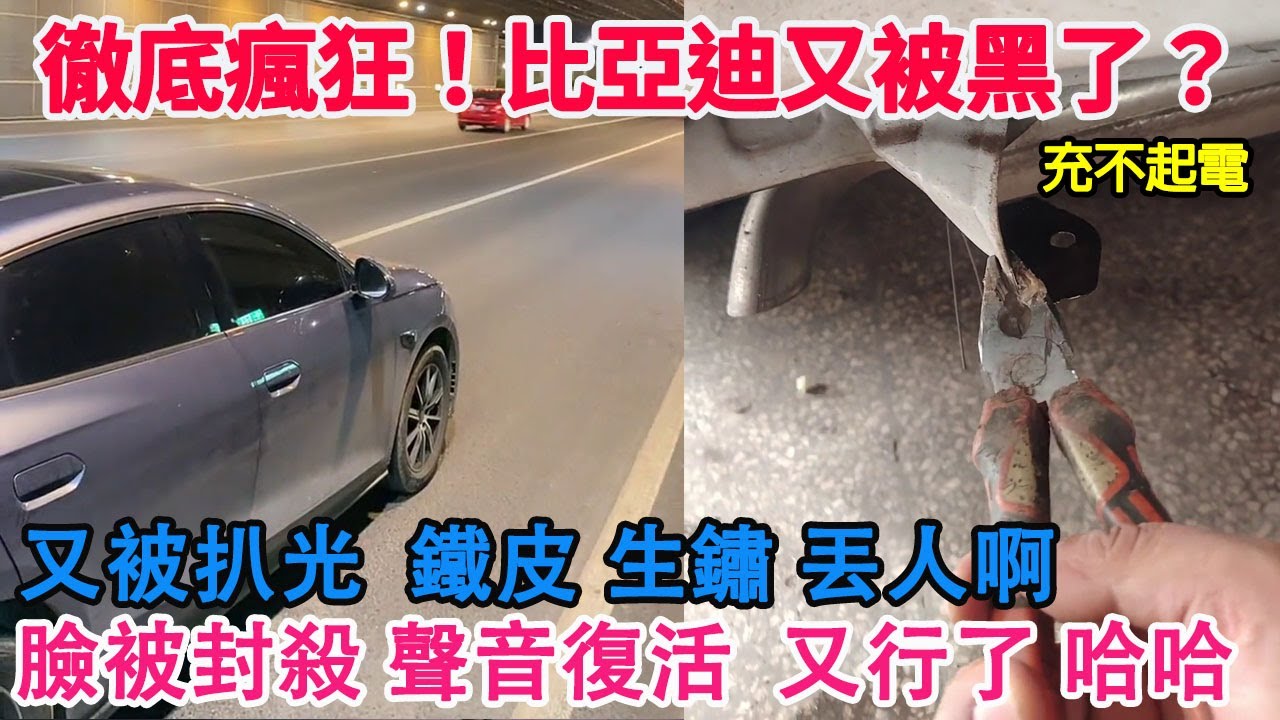 徹底瘋狂！比亞迪又被黑了？質量太差！又被扒光！鐵皮！生鏽！丟人啊！臉被封殺！聲音復活！神奇的車評人！瘋狂的服務費比電價都貴！