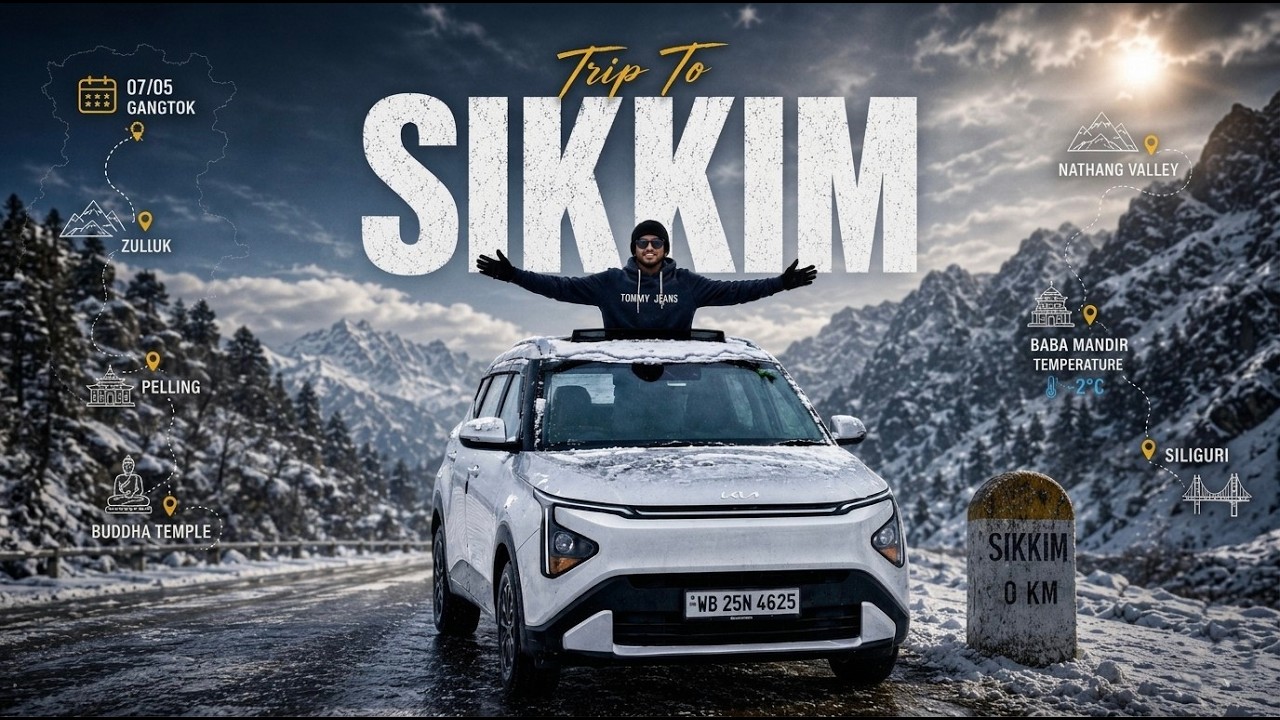 New Car নিয়ে স্বপ্নের রোড ট্রিপ| Kolkata To Sikkim | Gangtok | Nathang valley | Sikkim | Zuluk🚙🏔️❄️
