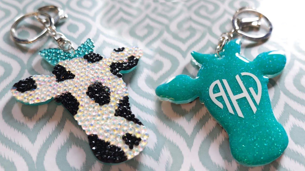 Rhinestone + UV Resin Cow Keychain | How-To/Tutorial
