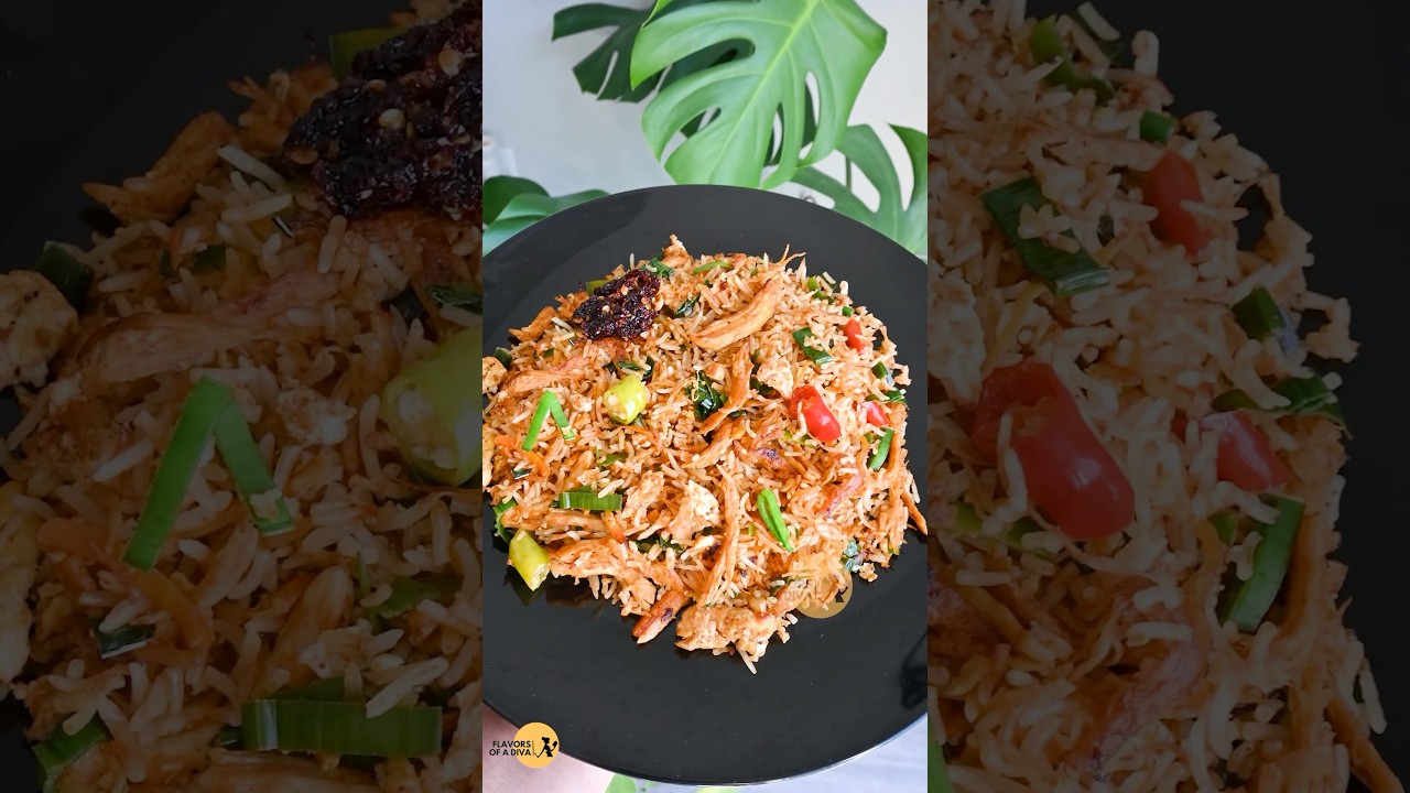 රසයි හැබැයි සැරයි🤤!| Spicy Chicken Fried Rice🍗🤤 